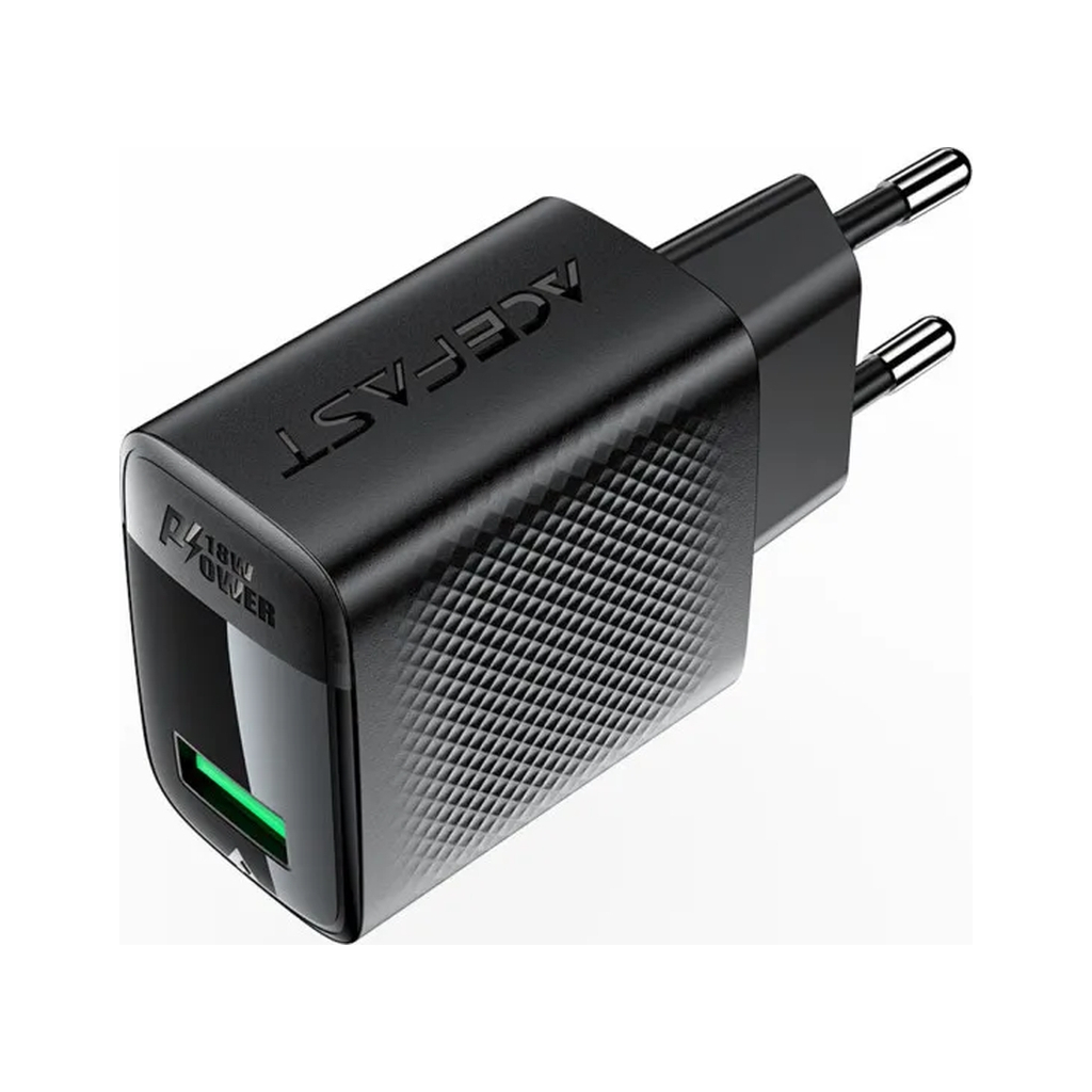 Зарядний пристрій Acefast USB-A 20W + Type-C cable A90 Fast Charger Black (6974316280064) - зображення 2