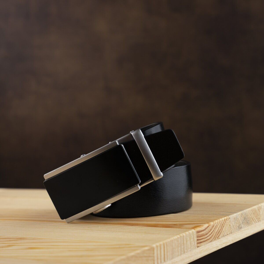Ремінь Vintage Чоловічий з автоматичною пряжкою Чорний (20294) - зображення 6