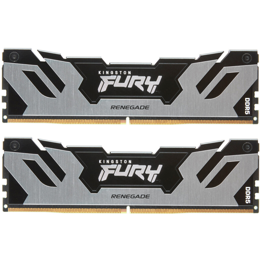Модуль пам'яті для комп'ютера DDR5 48GB (2x24GB) 6400 MHz Renegade Silver XMP Kingston Fury (ex.HyperX) (KF564C32RSK2-48) - зображення 1