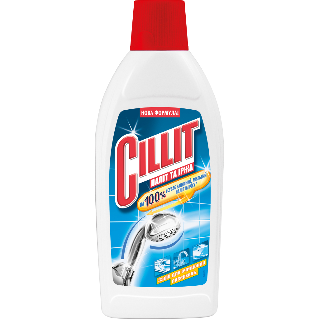 Рідина для чищення ванн Cillit для видалення вапняного нальоту та іржі 450 мл (5900627003000) - зображення 1
