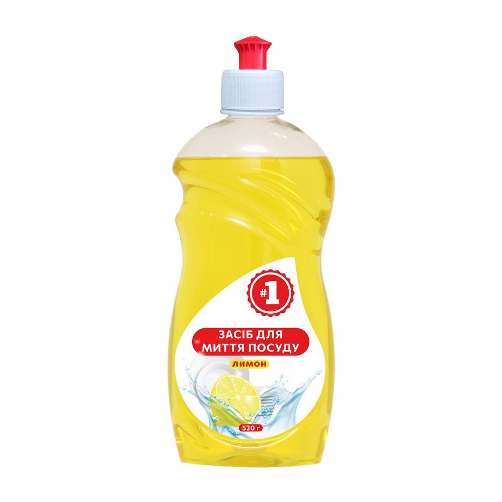 Засіб для ручного миття посуду #1 Лимон 520 г (4820270631317) - зображення 1