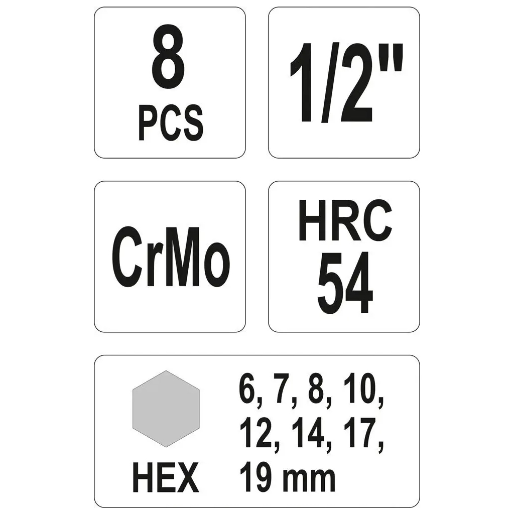 Набір торцевих головок Yato YT-1066 - зображення 3