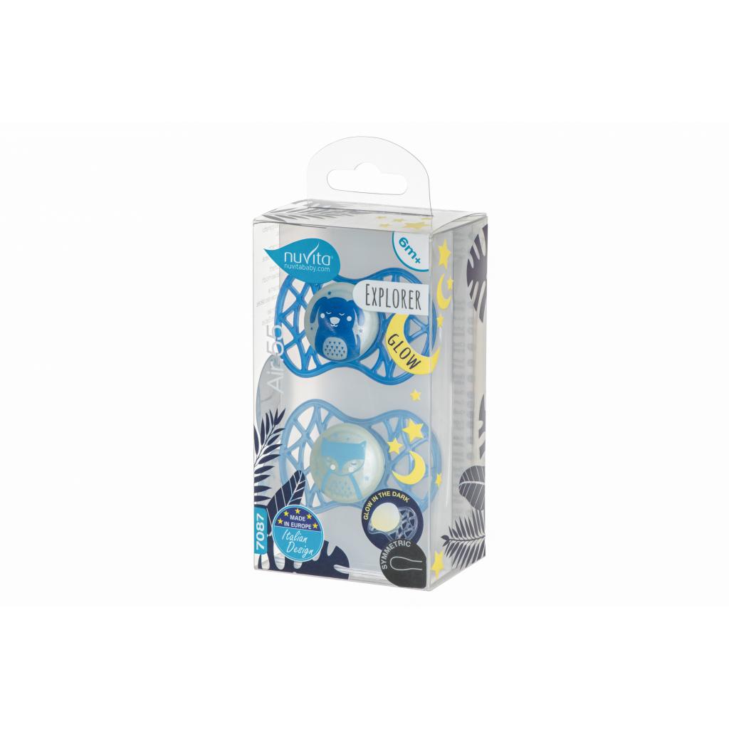 Пустушка Nuvita Air55 Explore 6m+ симетрична (світиться у темряві) (NV7087GM) - зображення 3