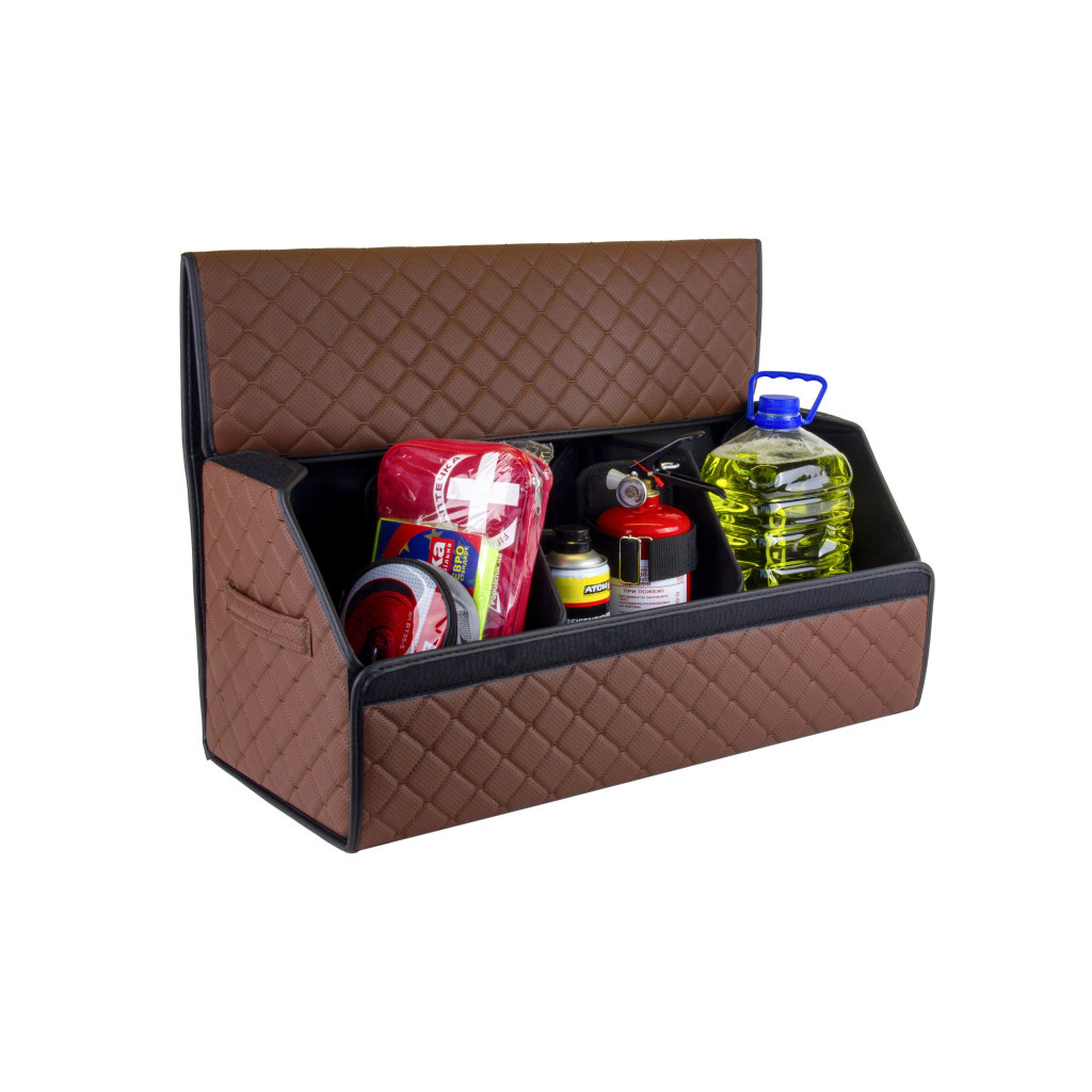 Сумка-органайзер EVAtech ECO L 30x30x65 см коричнева з коричневою ниткою (EHECELZZBB) - зображення 2