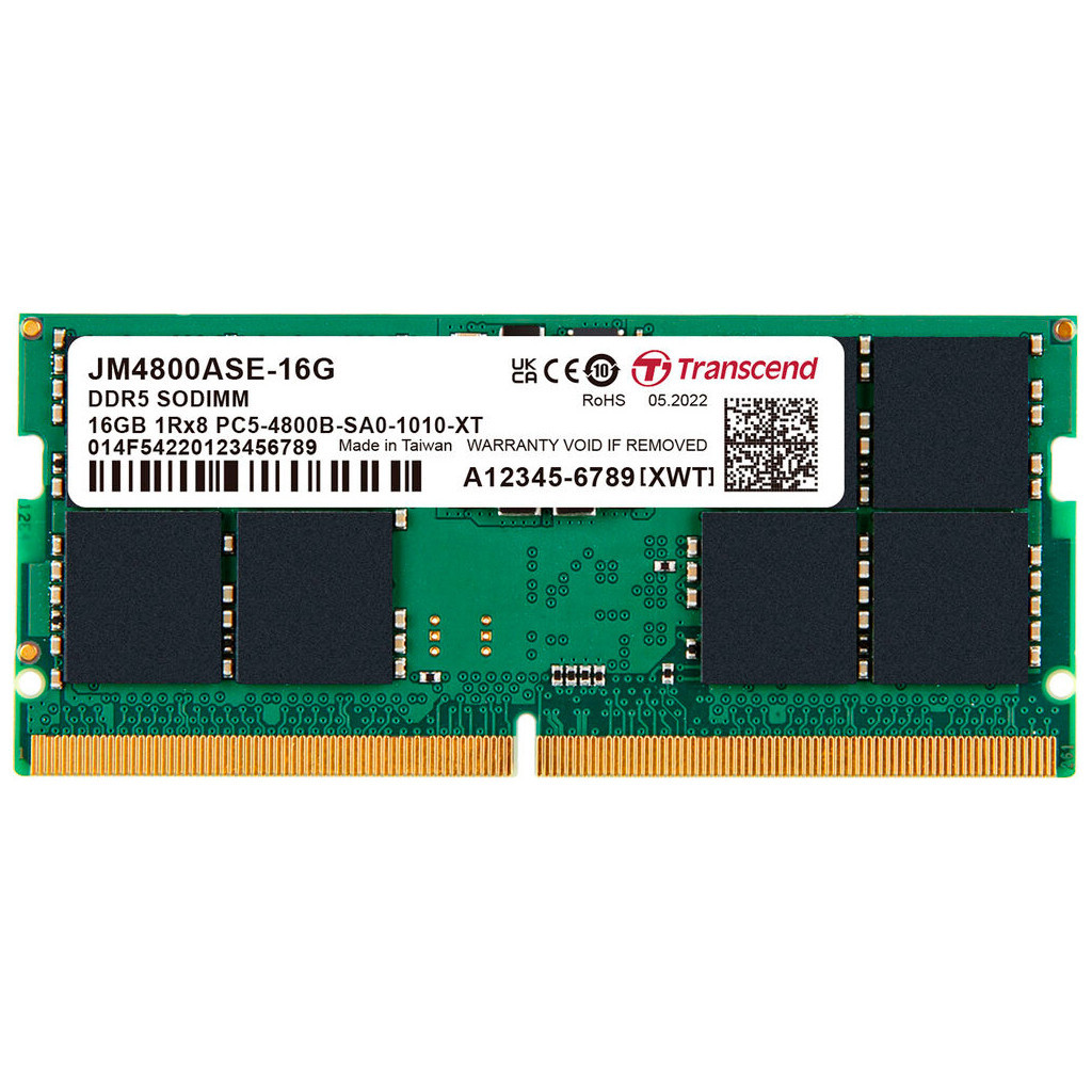 Модуль пам'яті для ноутбука SoDIMM DDR5 16GB 4800 MHz JetRam Transcend (JM4800ASE-16G) - зображення 1