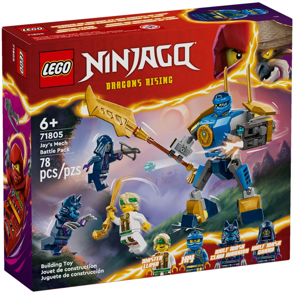 Конструктор LEGO NINJAGO Бойовий набір робота Джея 78 деталей (71805) - зображення 1