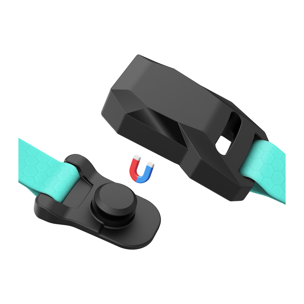 Нашийник для тварин WAUDOG Magnet c QR паспортом, магнітна пряжка-фастекс S тіффані (279427) - зображення 3