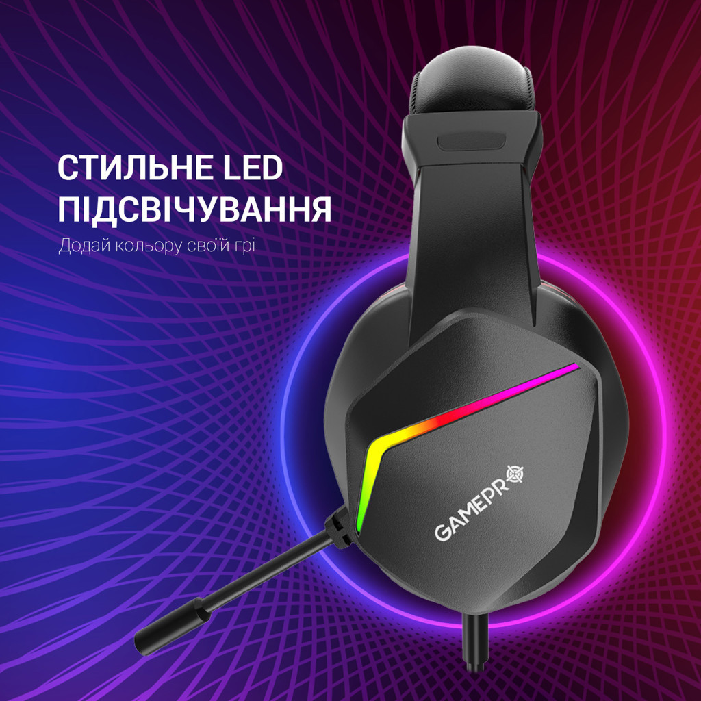Навушники GamePro HS311 RGB Black/Red (HS311) - зображення 11