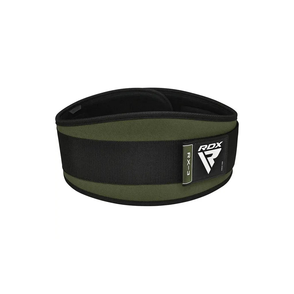 Атлетичний пояс RDX RX3 EVA Curve неопреновий Army Green S (WBE-RX3AG-S) - зображення 2