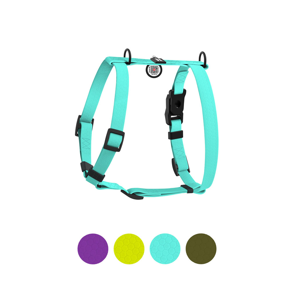 Шлея для собак WAUDOG Magnet анатомічна Н-подібна з QR-паспортом, магнітна пряжка-фастекс S тіффані (262227) - зображення 6