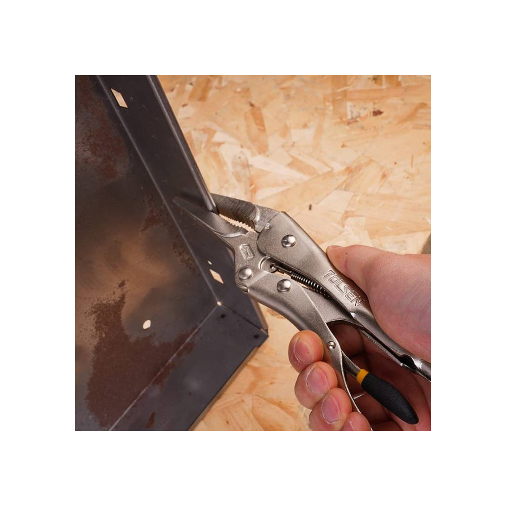 Кліщі Tolsen затискні 165 мм прямі подовжені губки Профі (10381) - picture 4