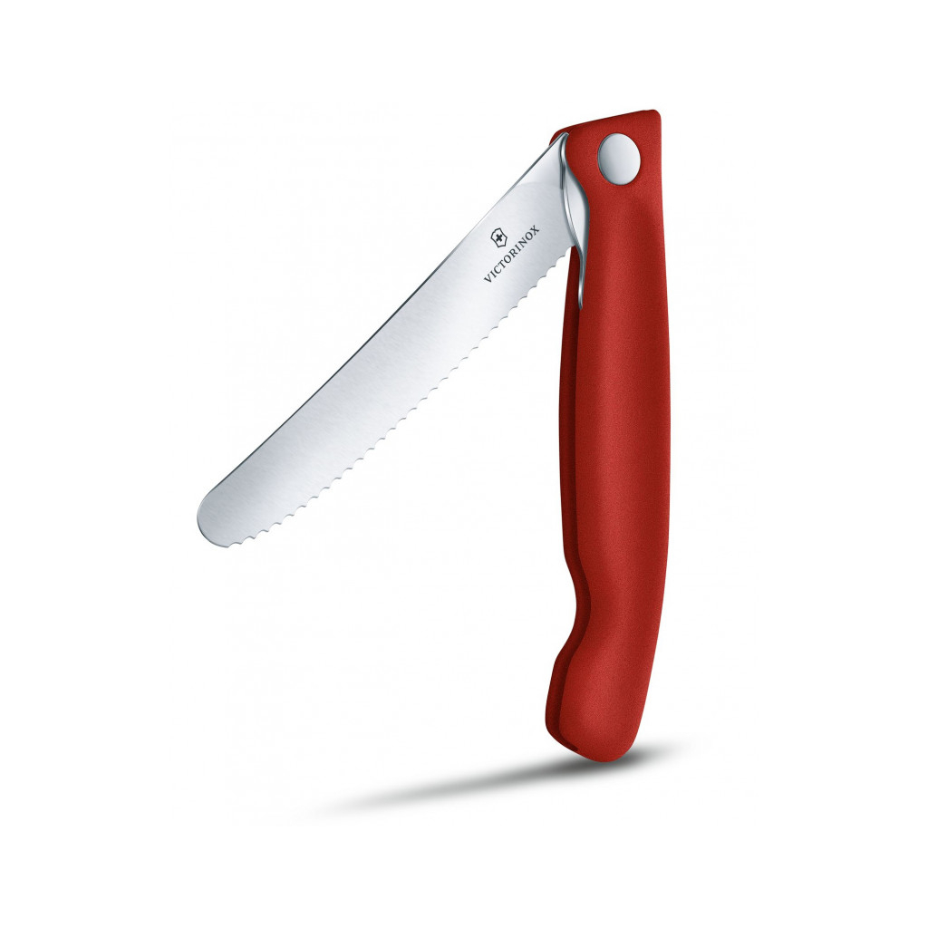 Кухонний ніж Victorinox SwissClassic Foldable Paring 11 см Serrated Red (6.7831.FB) - изображение 2