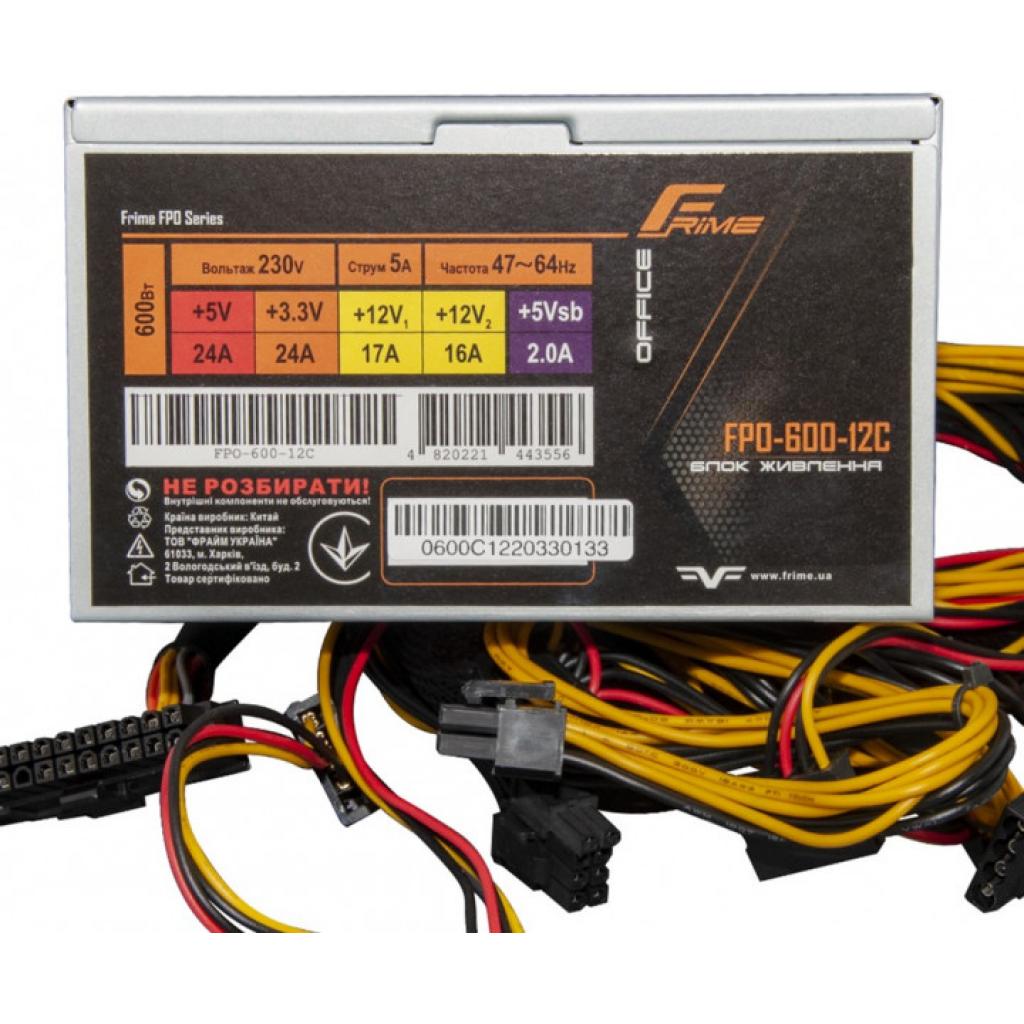 Блок живлення Frime 600W (FPO-600-12C OEM) - зображення 2