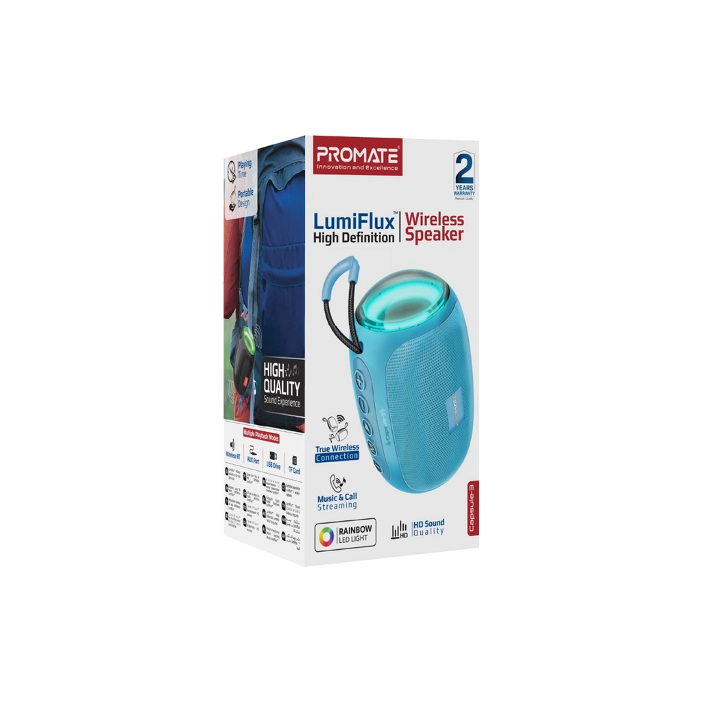 Акустична система Promate Capsule-3 Blue (capsule-3.blue) - зображення 2