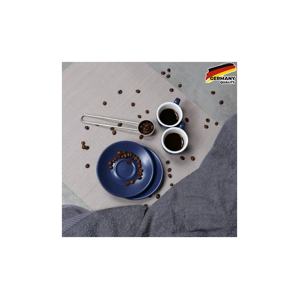 Набір чашок Kela Mattia з блюдцем для еспресо 4 предмети Синій (12754) - зображення 5