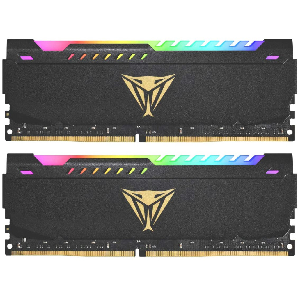 Модуль пам'яті для комп'ютера DDR4 16GB (2x8GB) 3600 MHz Viper Steel RGB Black Patriot (PVSR416G360C0K) - зображення 1