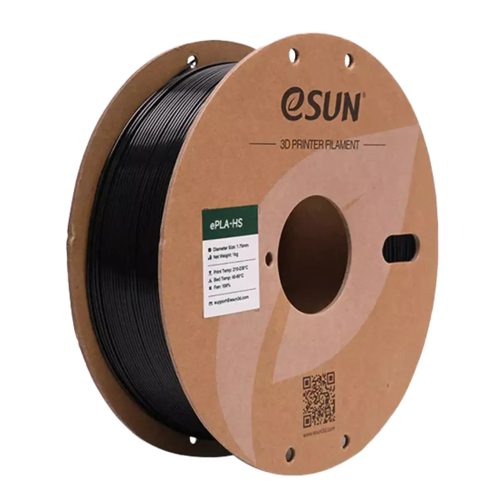 Пластик для 3D-принтера eSUN ePLA+HS, 1,75мм, 1кг, black (ePLA+HS-P175B1) - зображення 1