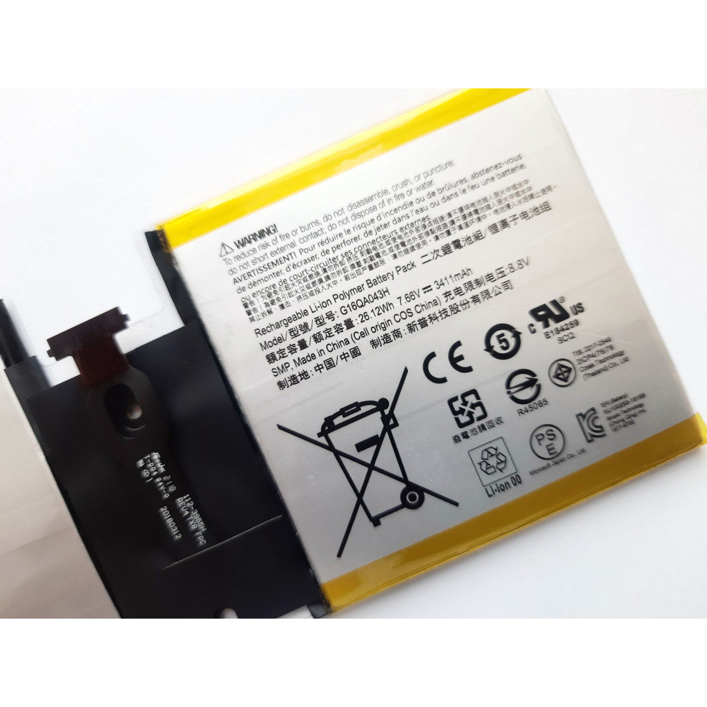 Акумулятор до ноутбука Microsoft Surface Go (Model 1824) G16QA043H, 3411mAh (26.12Wh), 2cell, (A47517) - изображение 3