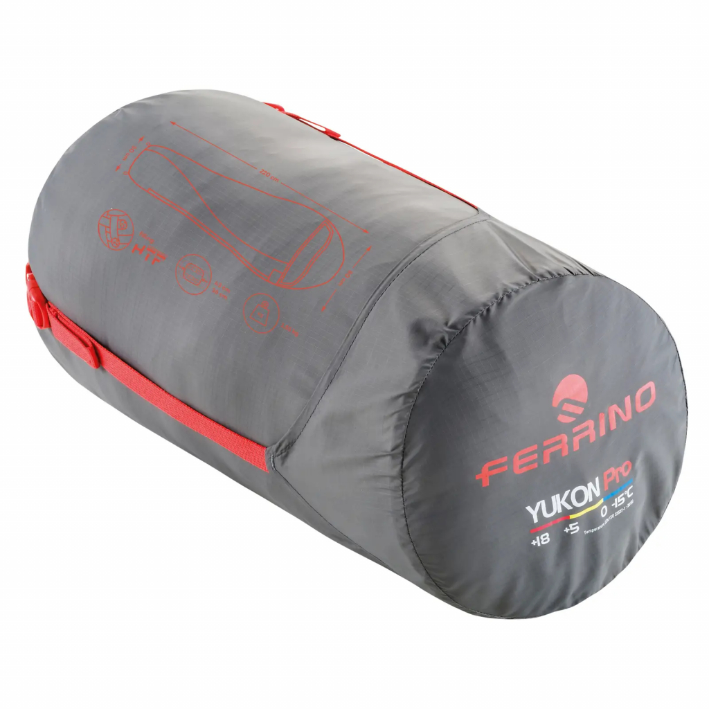 Спальний мішок Ferrino Yukon Pro SQ +3C Scarlet Red/Grey Left (928107) - зображення 4