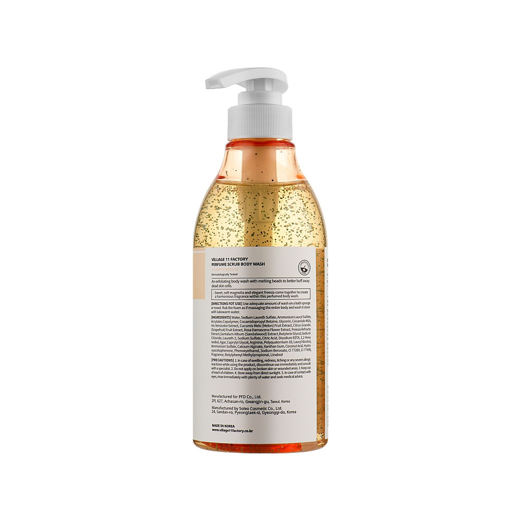 Гель для душу Village 11 Factory Perfume Scrub Body Wash Happy Breeze 500 мл (8809663752514) - зображення 2