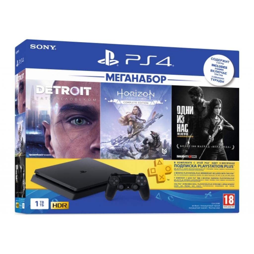 Ігрова консоль Sony PlayStation 4 1TB HZD+DET+TLOU+PSPlus 3М (CUH-2208B) - зображення 1