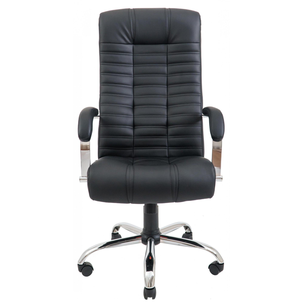 Офісне крісло Richman Атлант Хром П1 M-2 (Anyfix) Шкіра Люкс комбо Чорна (R00000049260) - зображення 2