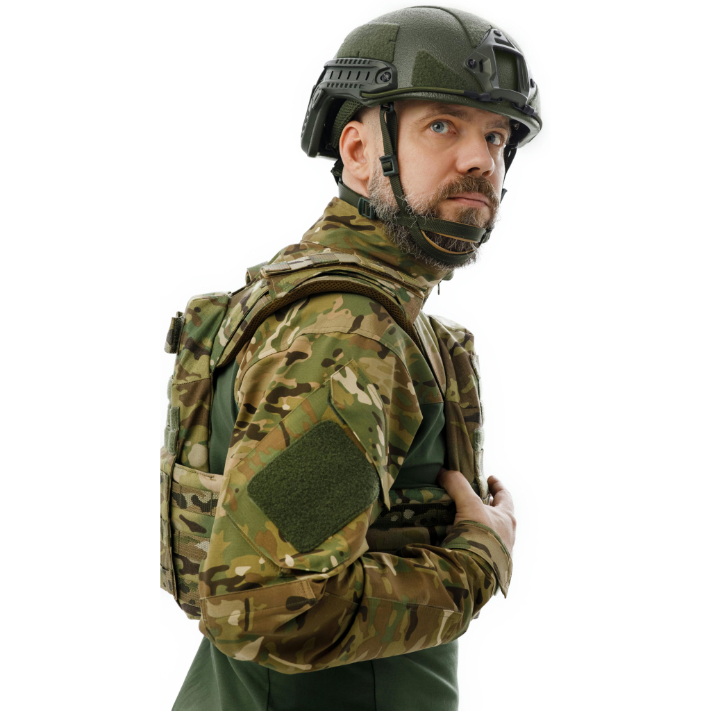 Шолом військовий Ukrainian Armor FAST Устраш 1.0, розмір M, зелений (FASTMRG) - изображение 3