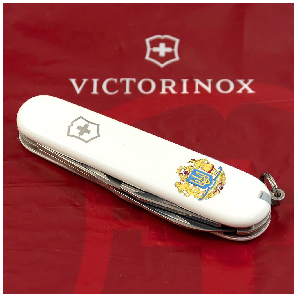 Ніж Victorinox Spartan Ukraine White "Великий Герб України" (1.3603.7_T0400u) - зображення 3