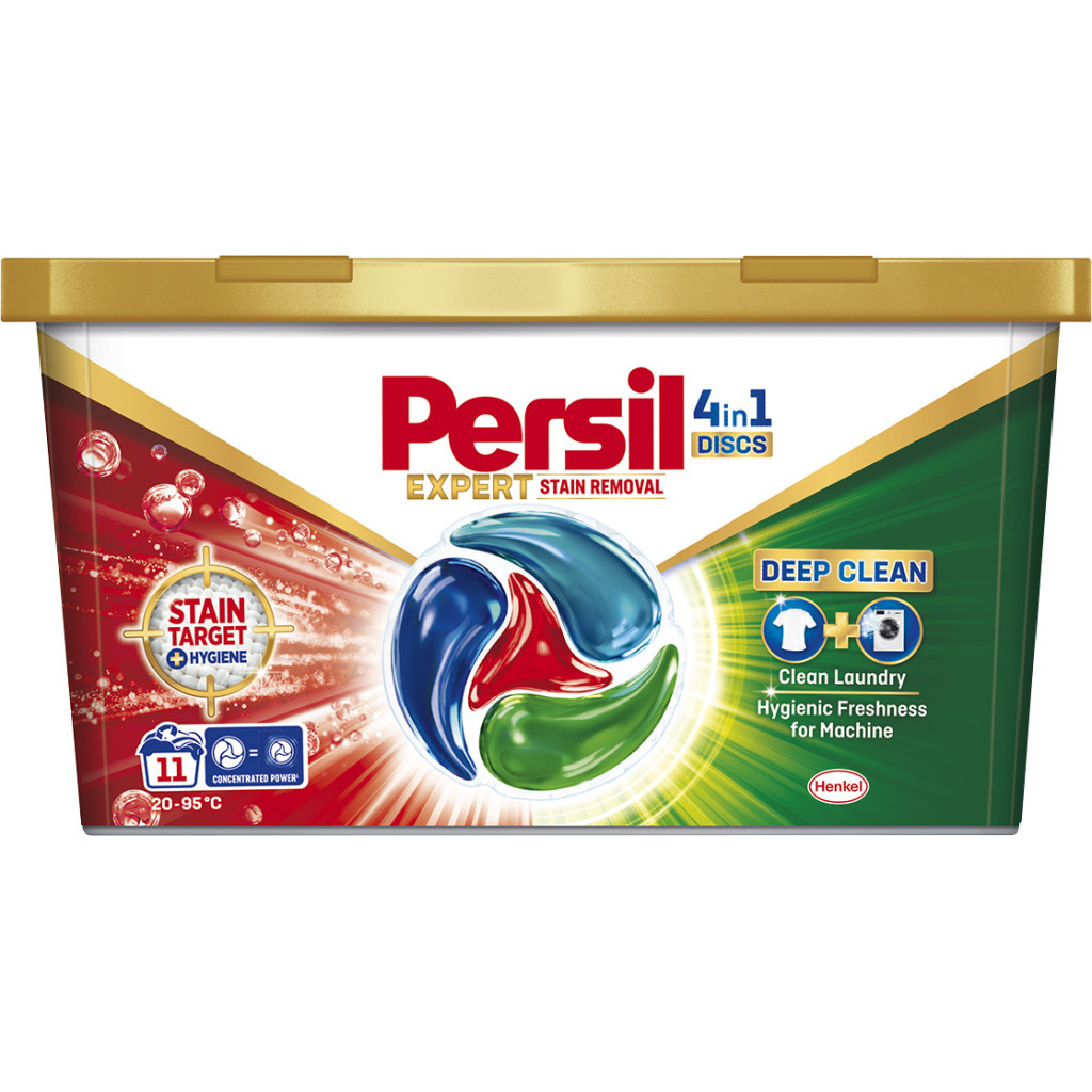 Капсули для прання Persil 4in1 Discs Expert Stain Removal Deep Clean 11 шт. (9000101802436) - зображення 1