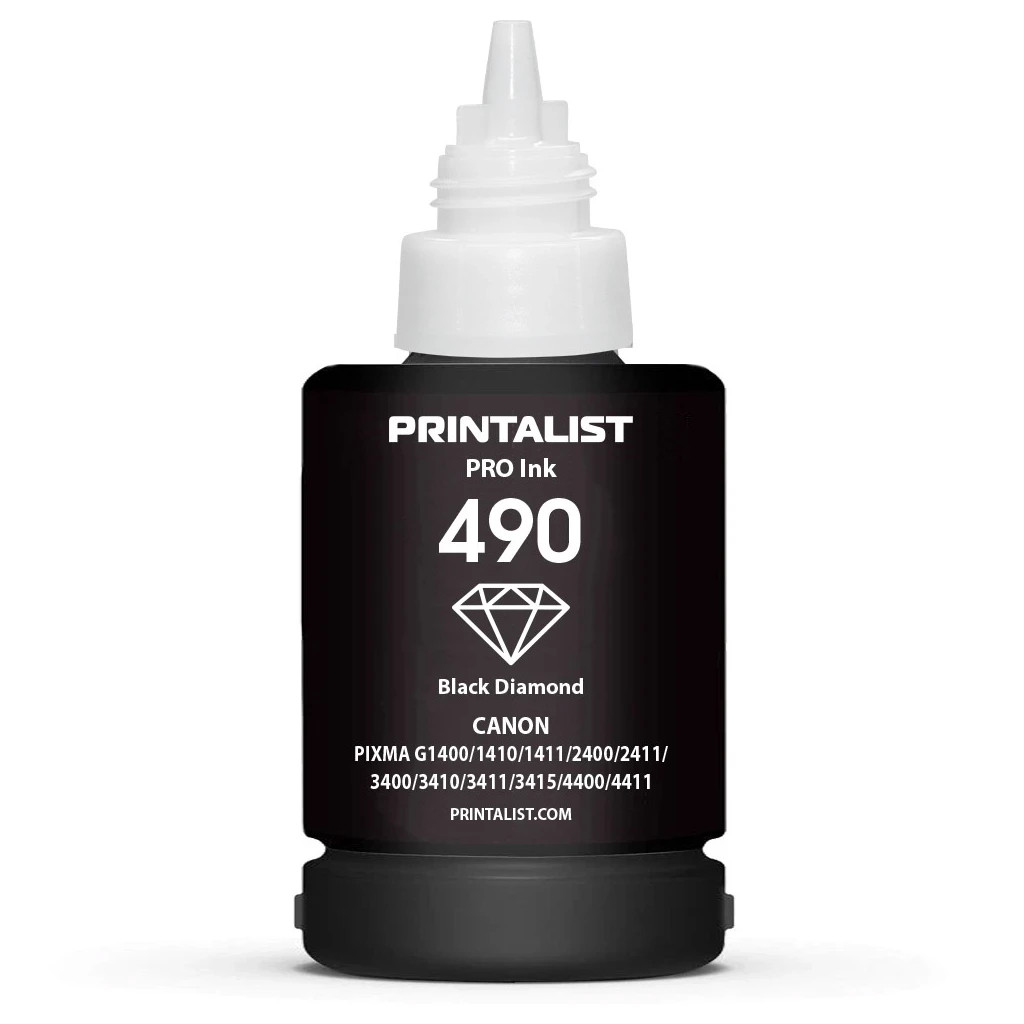 Чорнило Printalist Canon GI-490 для G1400/G2400/G3400 140г Black Pigm. (PL490BP) - зображення 2