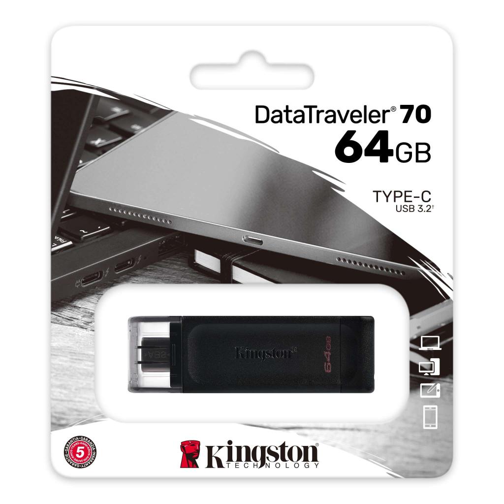 USB флеш накопичувач Kingston 64GB DataTraveler 70 USB 3.2 / Type-C (DT70/64GB) - зображення 3