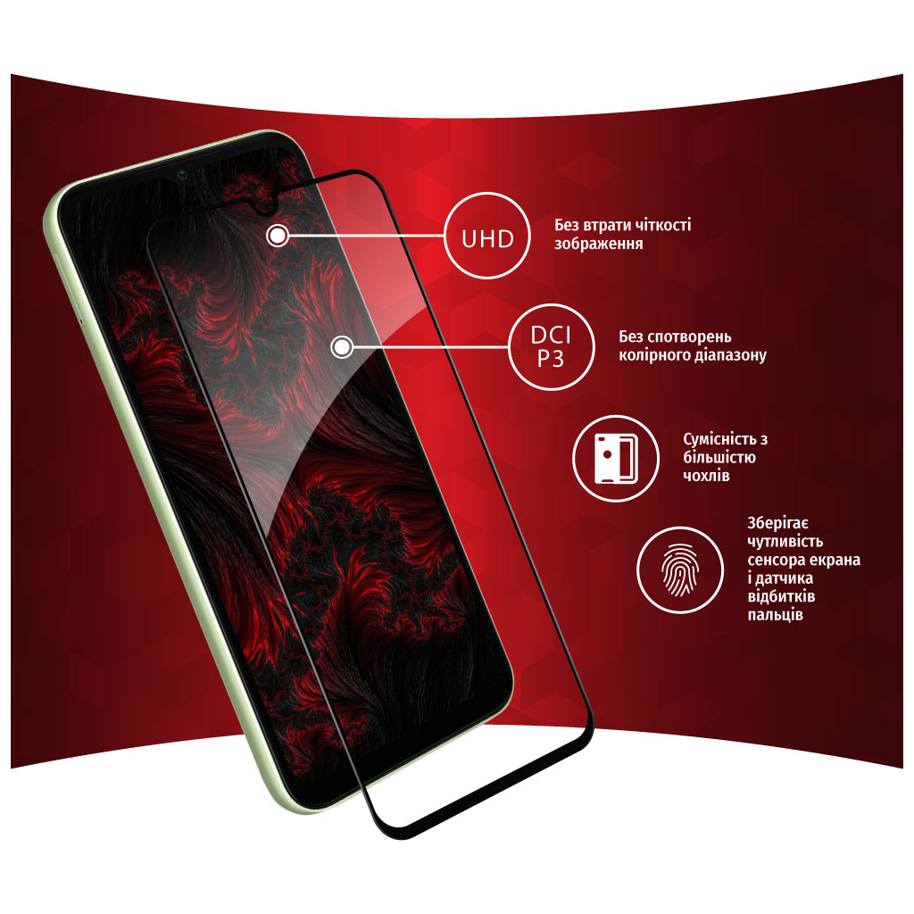 Скло захисне Intaleo Full Glue Samsung A14 (1283126559778) - зображення 4