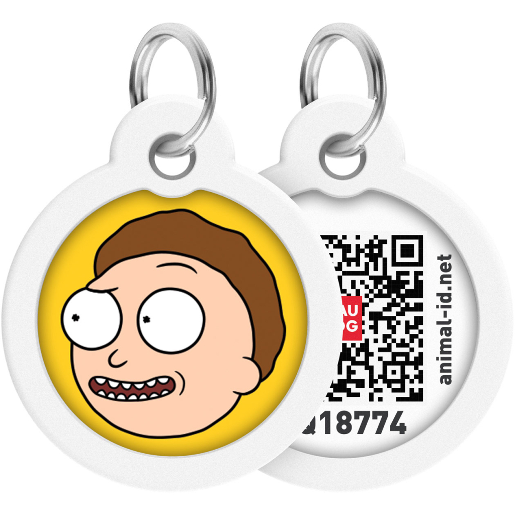 Адресник для тварин WAUDOG Smart ID з QR паспортом "Рік і Морті 2", коло 30 мм (230-0281) - зображення 1