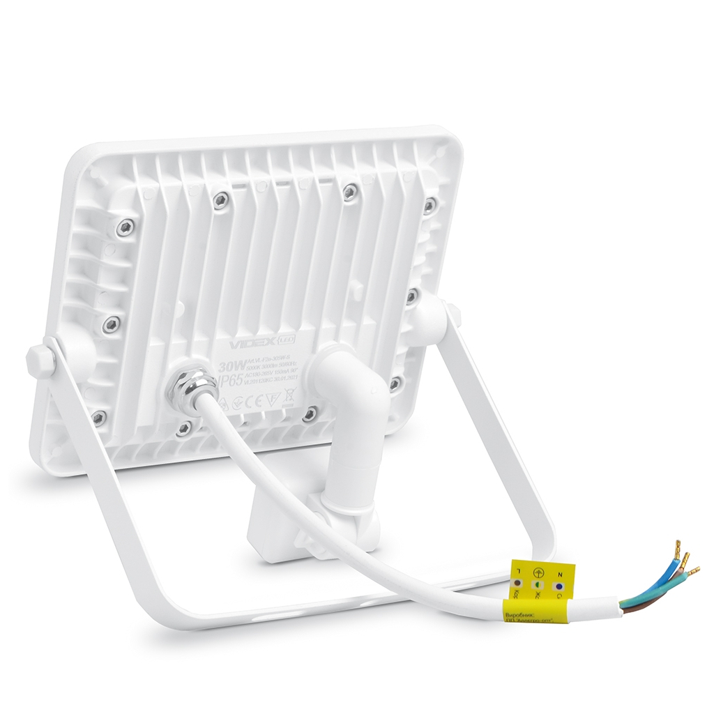 Прожектор Videx LED 30W 5000K з датчиком руху (VL-F2e305W-S) - зображення 2