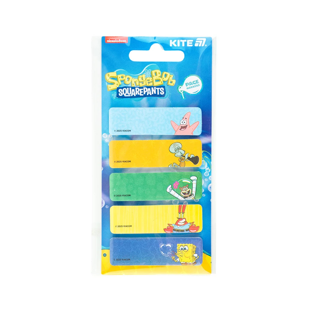 Стікер-закладка Kite паперова з малюнком Sponge Bob, 100 шт, 5х15х50 мм, прямокутна (SB25-480) - зображення 2