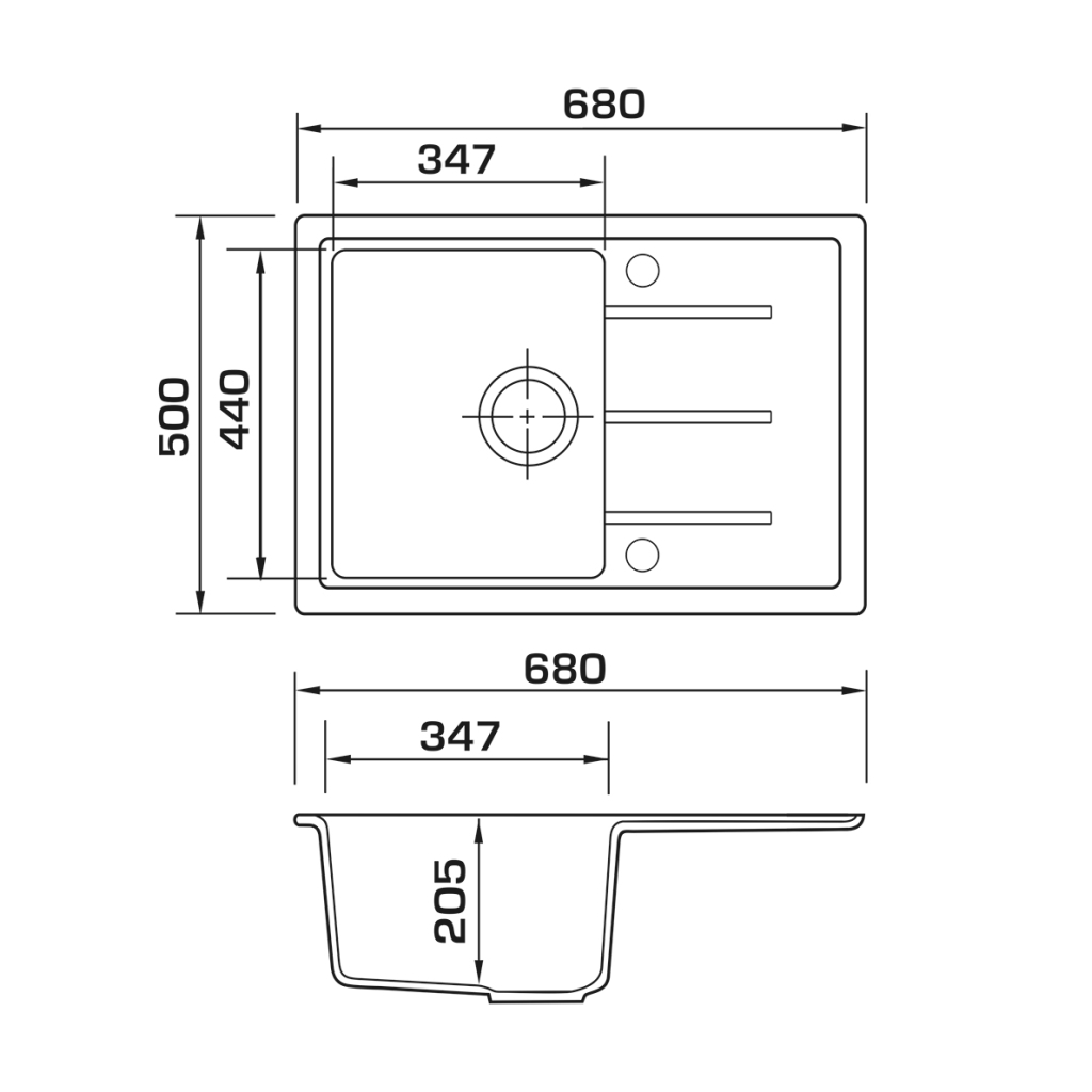 Мийка кухонна GRANADO Blanos white (gr2505) - зображення 7