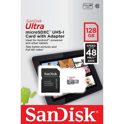 Карта пам'яті SanDisk 128GB microSDXC class 10 UHS-I Ultra (SDSQUNS-128G-GN6TA) - изображение 4