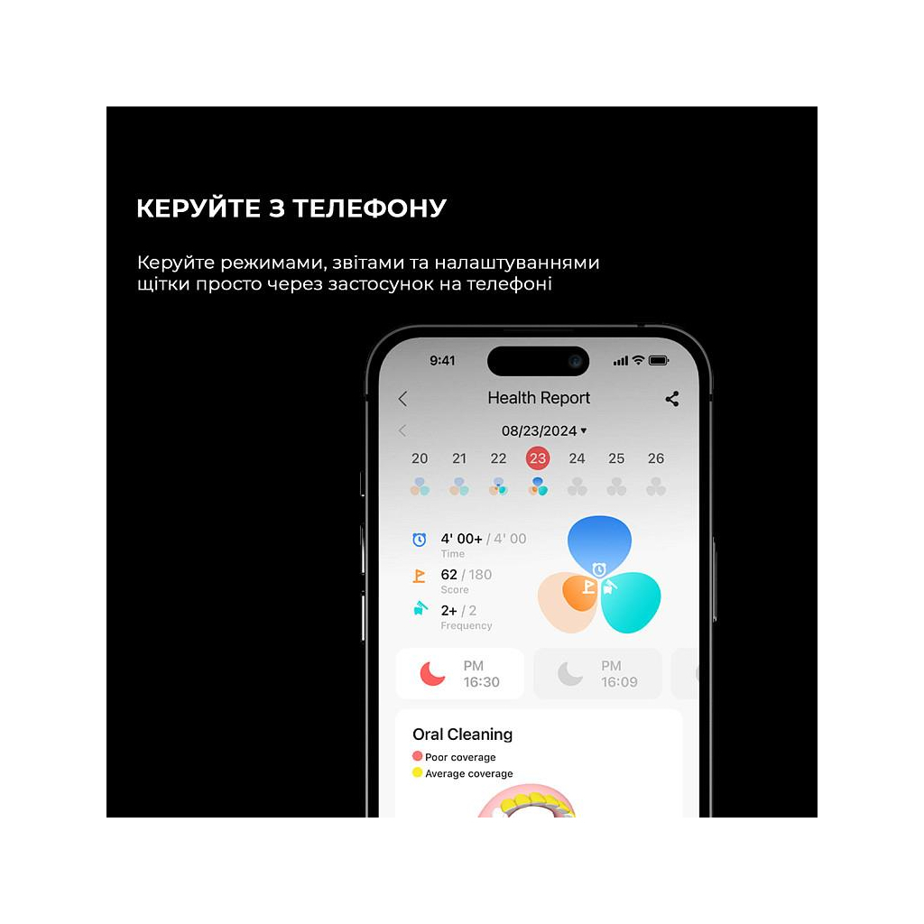 Електрична зубна щітка Oclean X Ultra 20 Black (6970810557121) - зображення 7