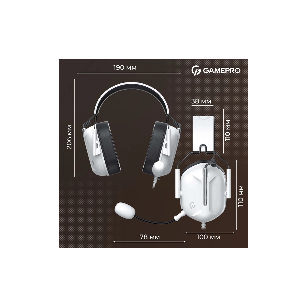 Навушники GamePro Genesis Hunter White (HS1350W) - зображення 12