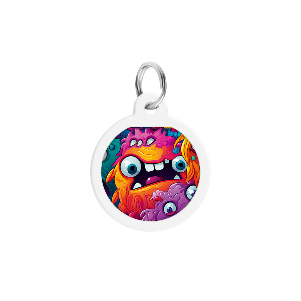 Адресник для тварин WAUDOG Smart ID з QR паспортом "Зубасті монстри", коло 25 мм (225-4048) - зображення 2