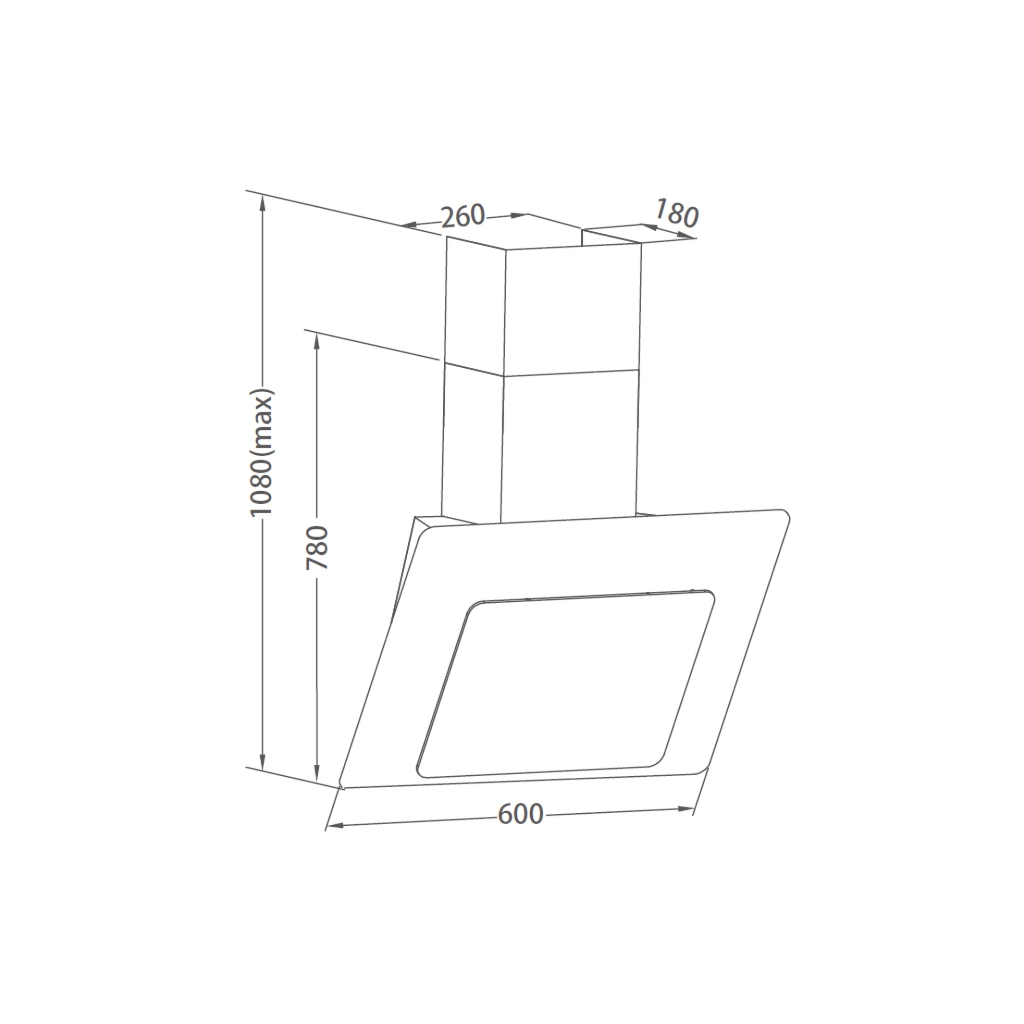 Витяжка кухонна Pyramida NRX 60 (800) SR XGBL - зображення 6
