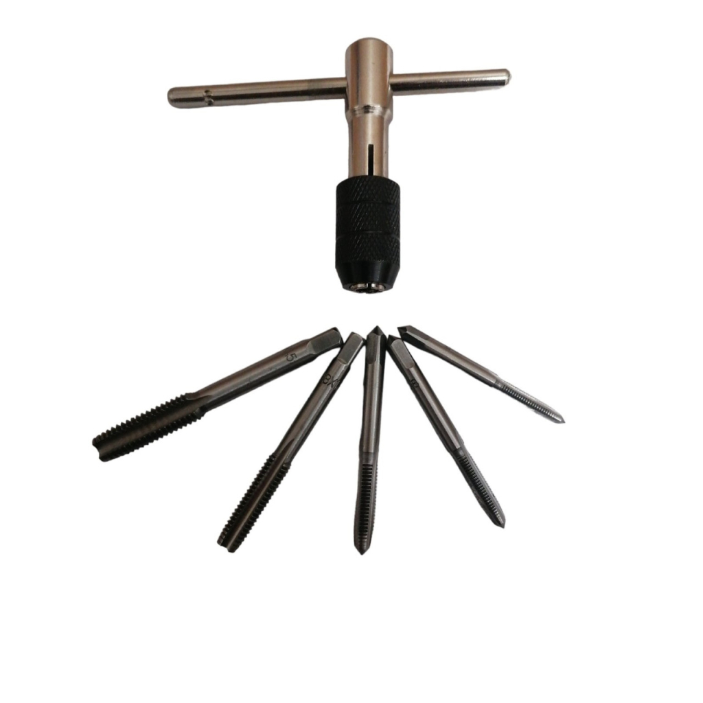 Мітчик Werk набір з Т-подібним тримачем 6 од. (4x0.7, 5x0.8, 6x1.0, 8x1.25, 10x1.5 мм) (122730) - зображення 1