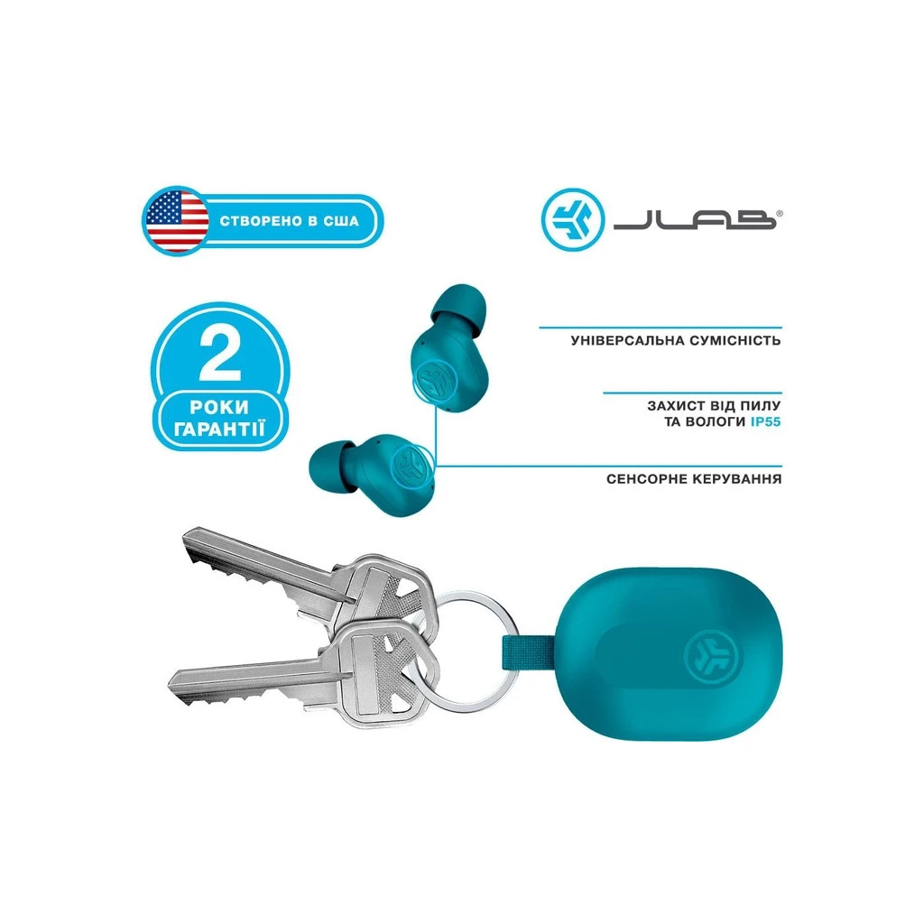Навушники Jlab JBuds Mini Aqua Teal (IEUEBJBMINIRAQUA124) - зображення 5