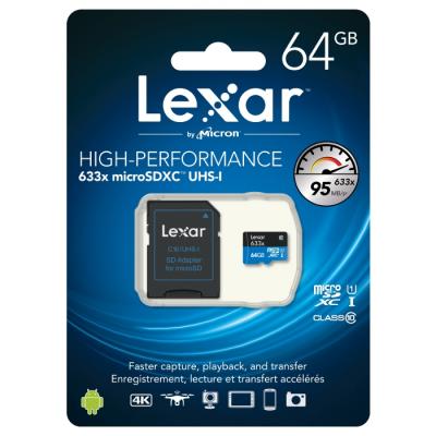 Карта пам'яті Lexar 64GB microSDXC class 10 UHS-I (LSDMI64GBBEU633A) - зображення 3