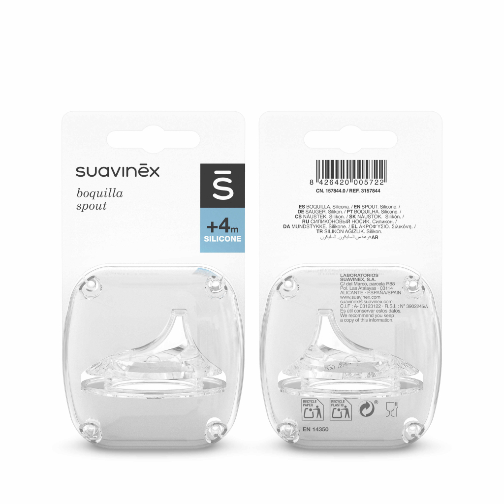 Соска Suavinex силіконова з носиком, +4 міс. (300843) - зображення 5