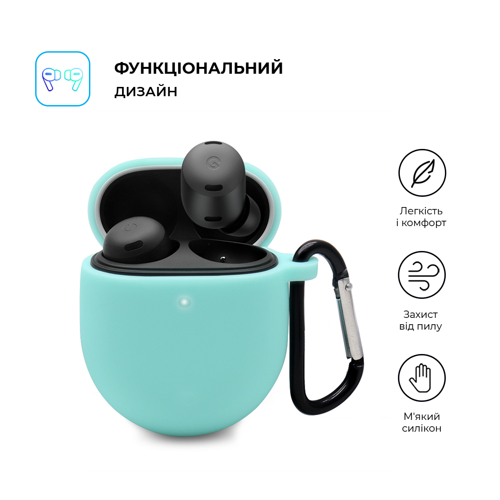Чохол для навушників Armorstandart Hang Case для Google Pixel Buds Pro Mint (ARM75407) - зображення 2