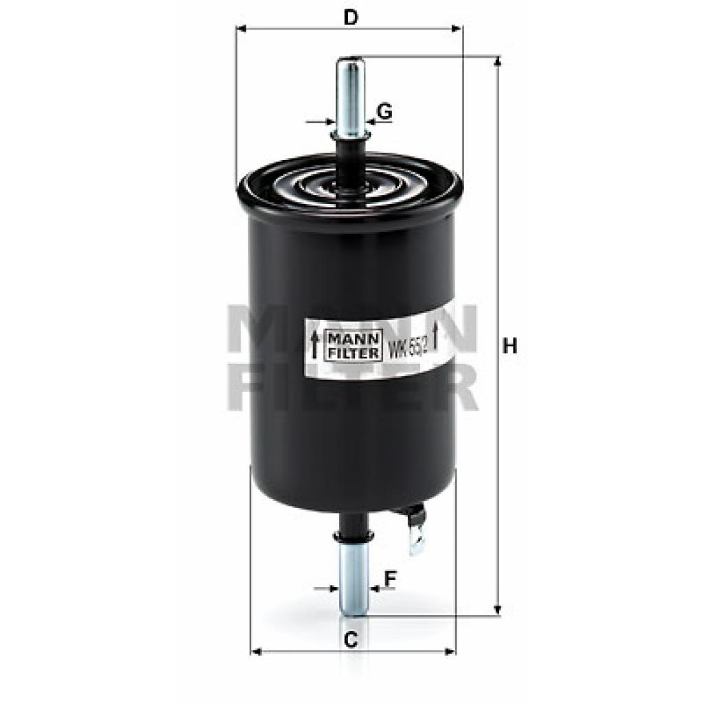 Фільтр паливний Mann WK55/2 - зображення 1