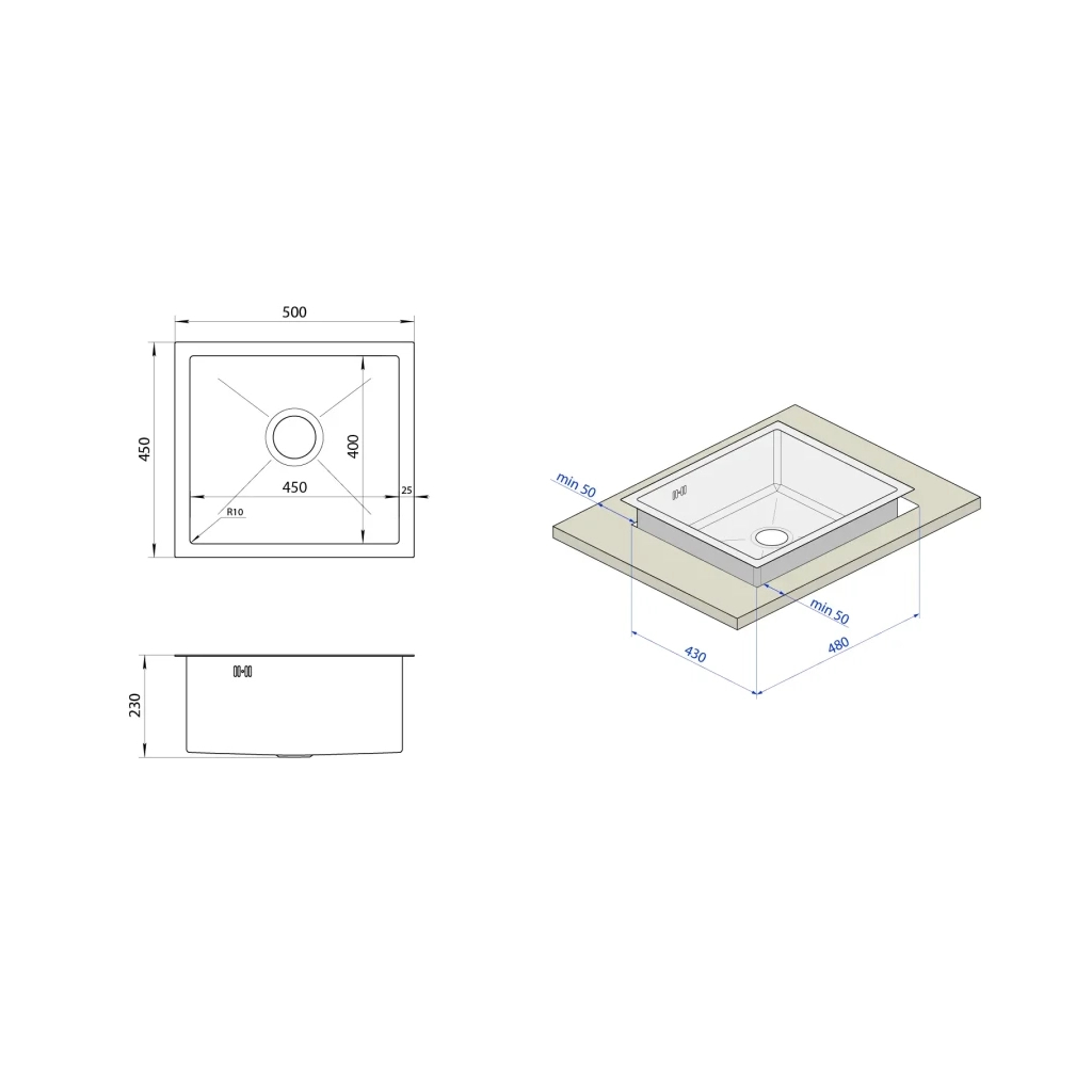 Мийка кухонна Nett NВ-5045 (041425) - зображення 5