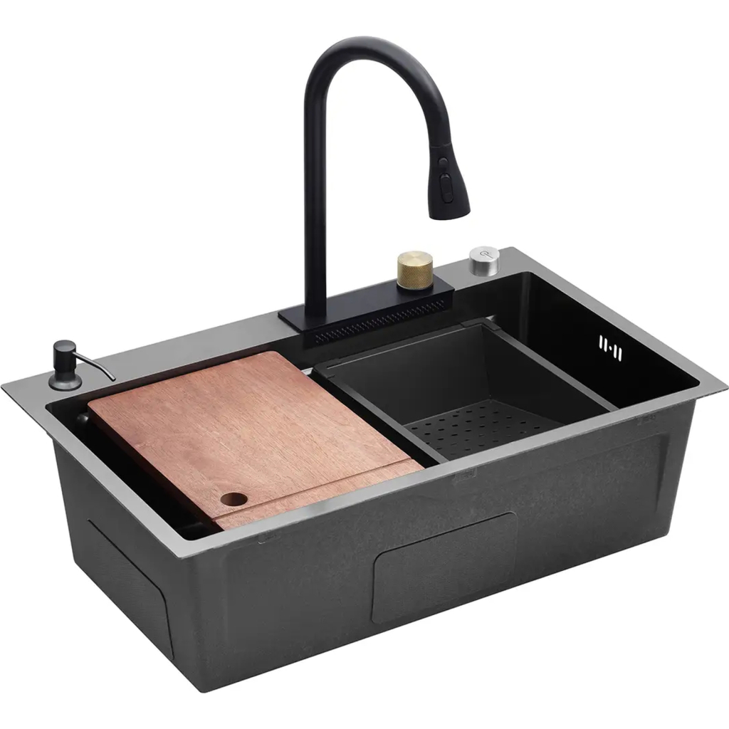 Мийка кухонна Kroner Schwarze-SET7546HMPVD (CV032277) - зображення 7