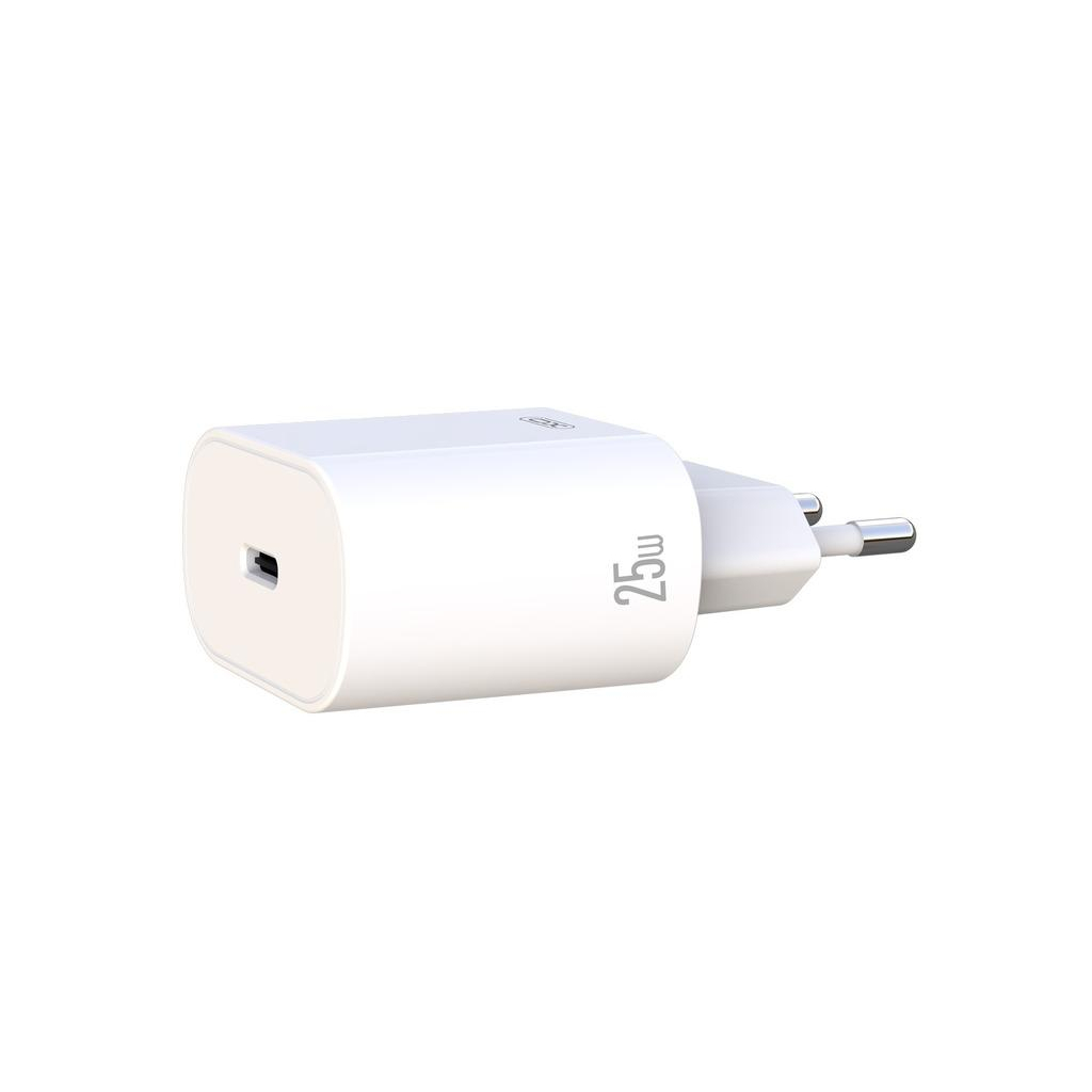 Зарядний пристрій XO L91EU 1хType-C PD25W White (L91-WH) - зображення 2